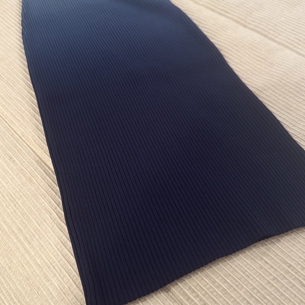 Michael KORS Ombré Ribbed Stretch Viscose Dress  Midnight Blue  Medium NWT - Picture 8 of 8
